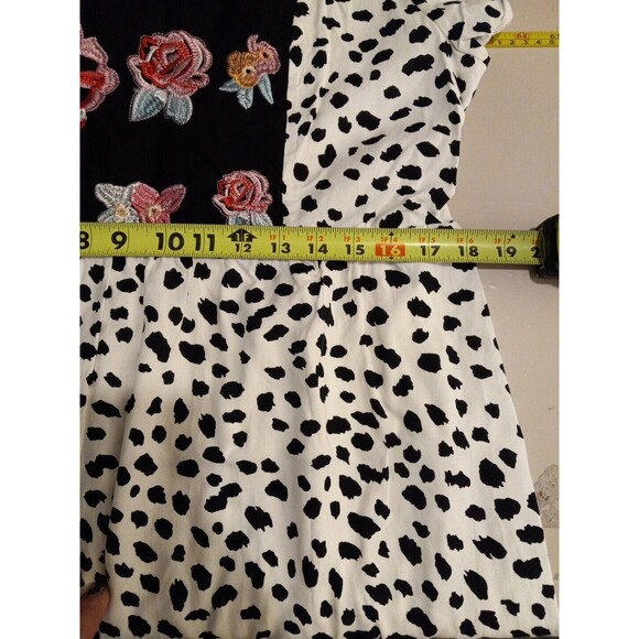 Kirundo Womens Embroidered Floral Leopard Ruffled‎ Cap Sleeve Soft  Dress Size M - Picture 7 of 8